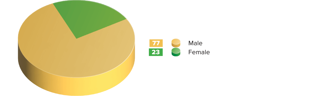 Structure of employees by gender